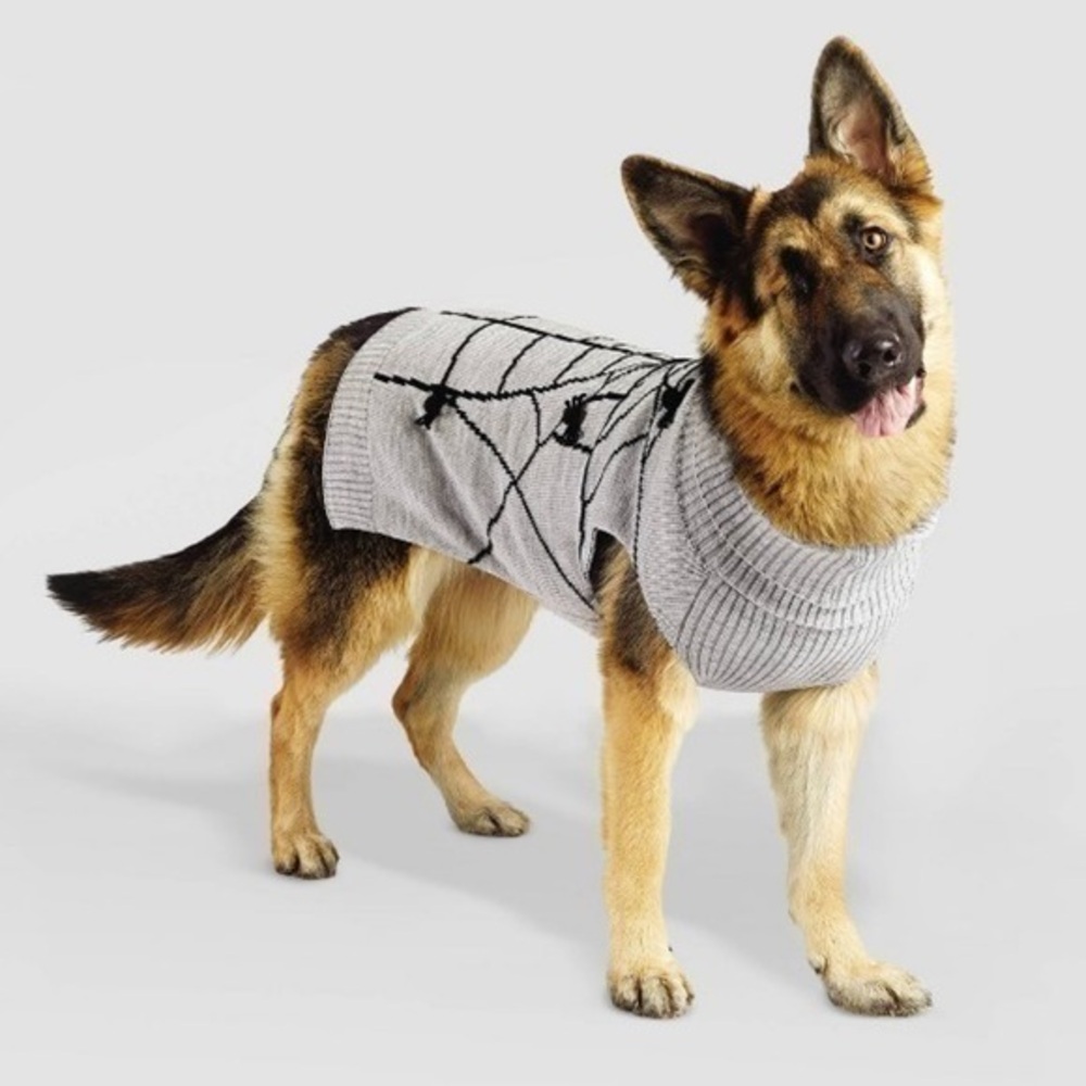 Hyde & Eek Target Halloween Pom Pom Spider Cozy Goth Dog Cat Sweater Pet Shirt